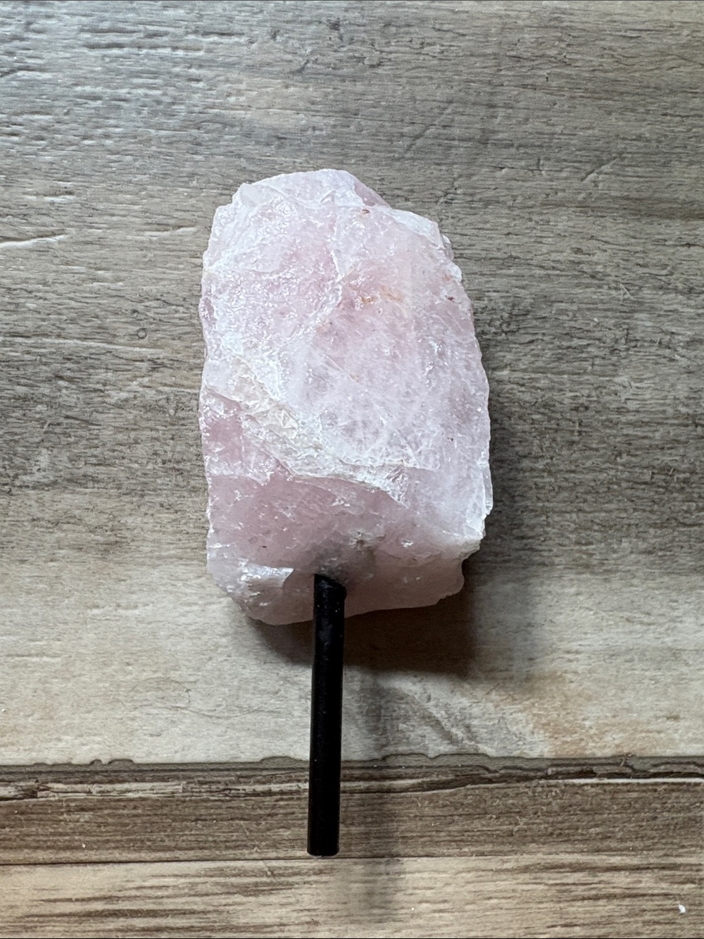 Raw Rose Quartz, 3.5 x 2, 0.8 lbs